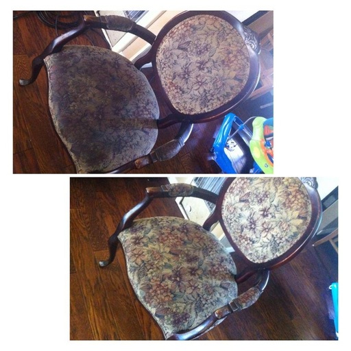 Chair Cleaning before and after